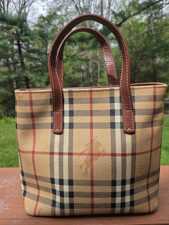 Burberry Handbags - Burberry Haymarket Mini Tote